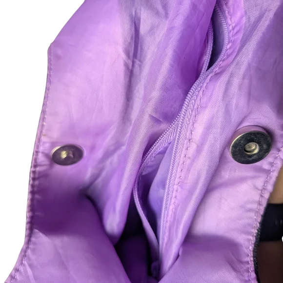 Disney Eeyore Tote Bag Donkey Winnie Pooh Butterflies Stars Black Purple EUC - Picture 10 of 12